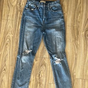 Madewell high wasted ripped jeans